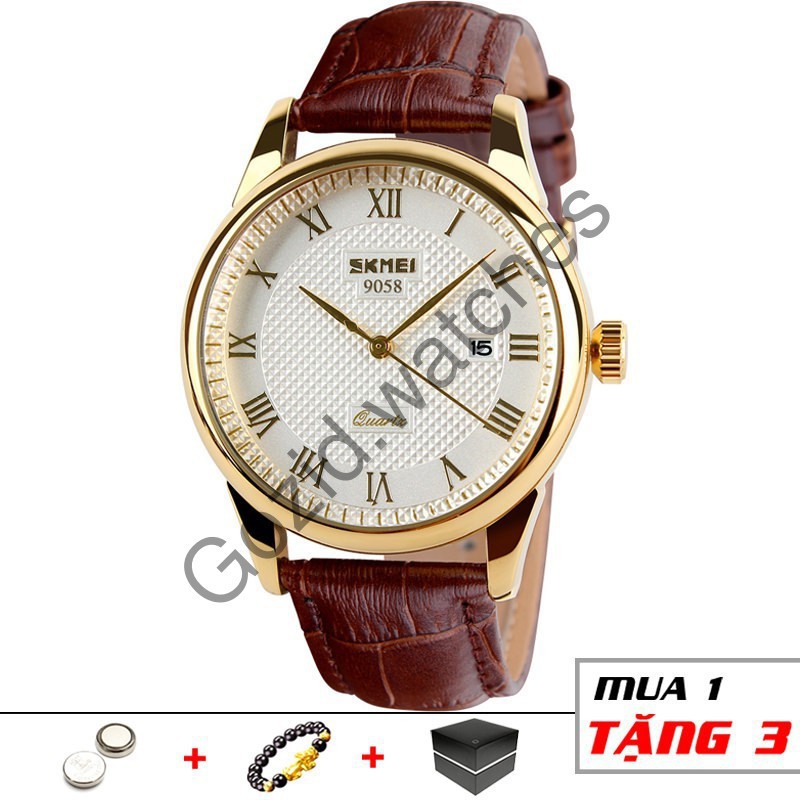 Đồng hồ nam dây thép cao cấp không gỉ chống nước siêu bền SKMEI SM21 Mặt trắng-Sport.watch