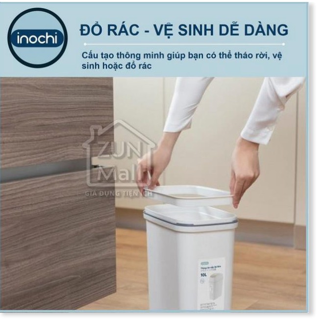 Thùng Rác Nhựa Cao Cấp Nắp Lật 15 Lít Inochi Nhật Bản - Phù Hợp Với Không Gian Sống Hiện Đại