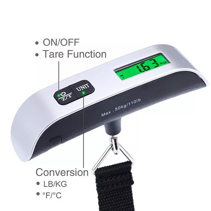 Cân điện tử ❤️FREESHIP❤️ cân điện tử dùng pin 50kg tặng kèm pin