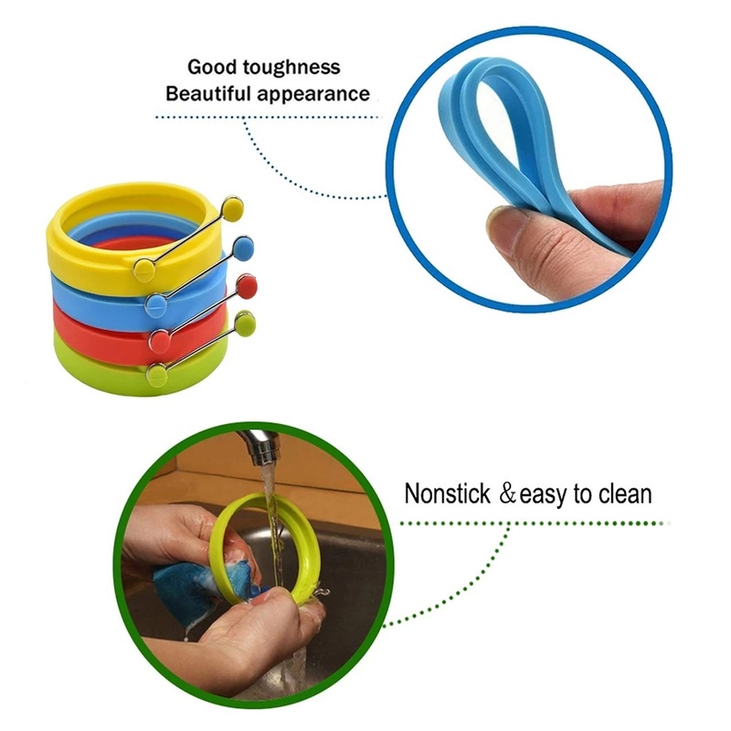 Khuôn Chiên Trứng/Làm Bánh Pancake Bằng Silicone Chống Dính Thiết Kế Tiện Lợi Dễ Dùng Cho Nhà Bếp