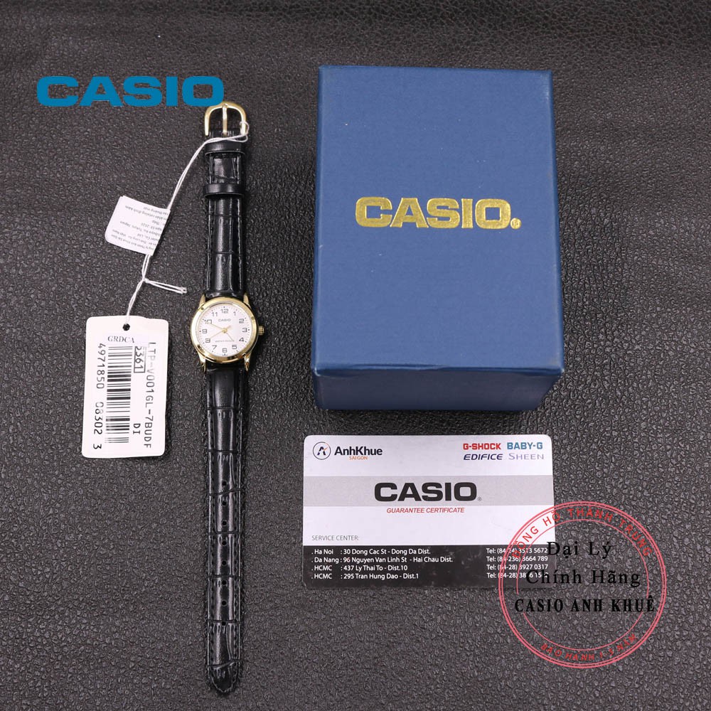 Đồng hồ nữ Casio LTP-V001GL-7BUDF dây da
