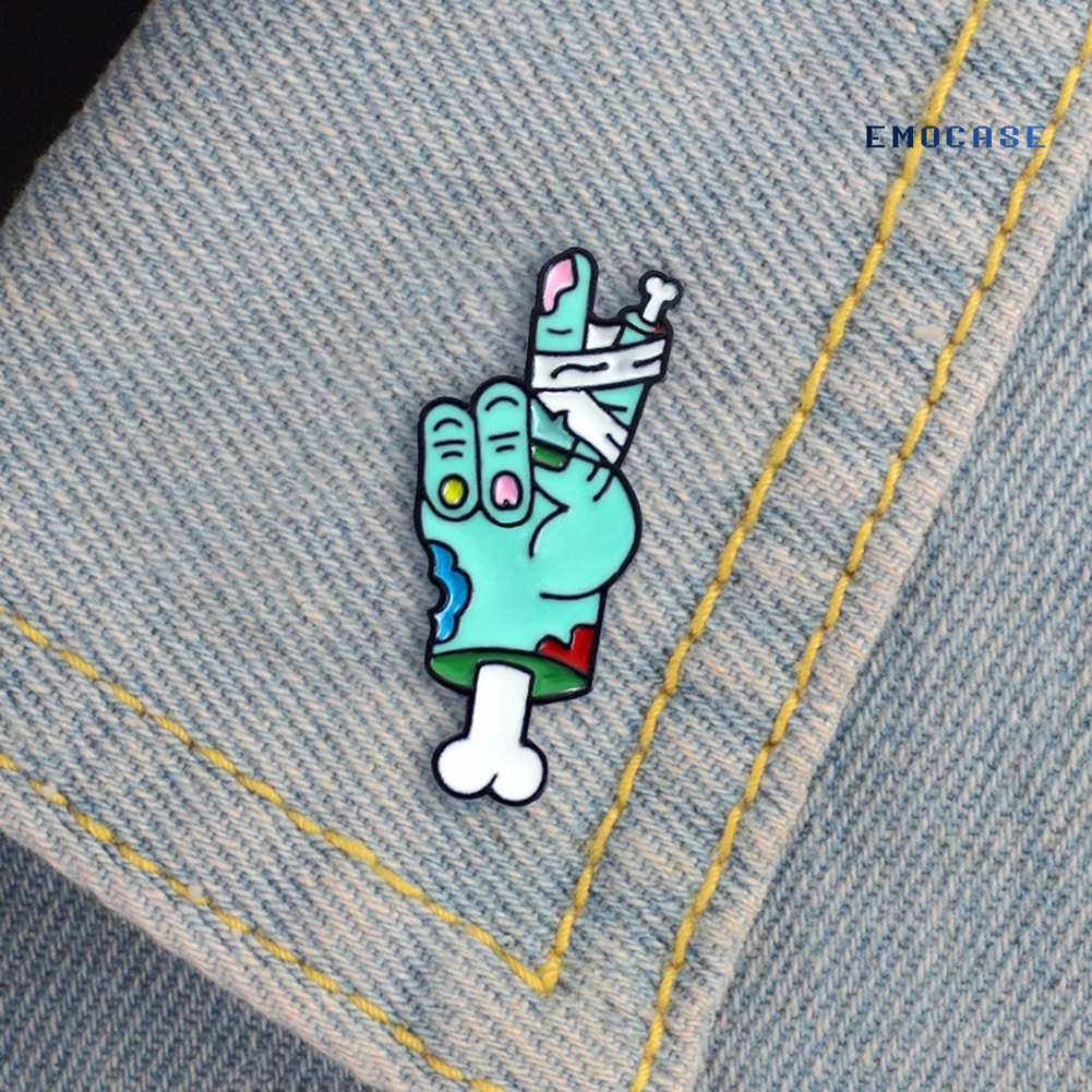 Ghim Cài Áo Hình Bàn Tay Đầu Lâu Độc Đáo