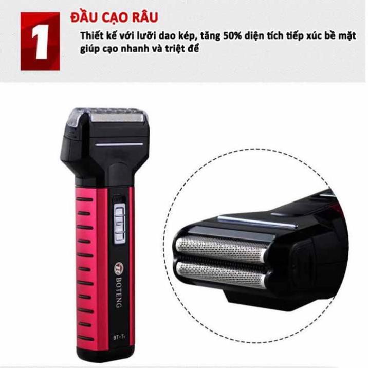 Máy cạo râu kiêm tông đơ cắt tóc BTT1 Tặng vòng tay tùy hưu