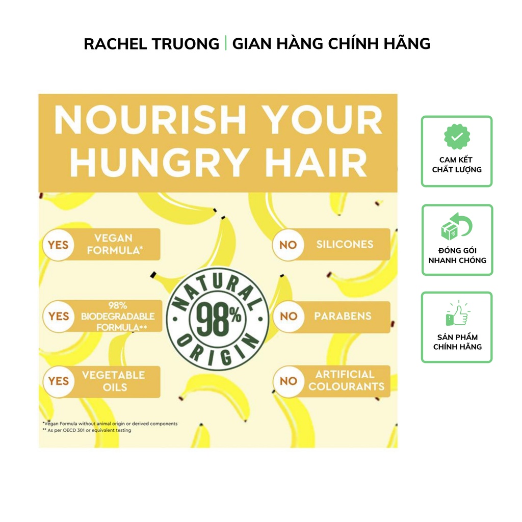 Mặt nạ ủ tóc GARNIER dưỡng chất từ chuối phục hồi dưỡng tóc khô xơ