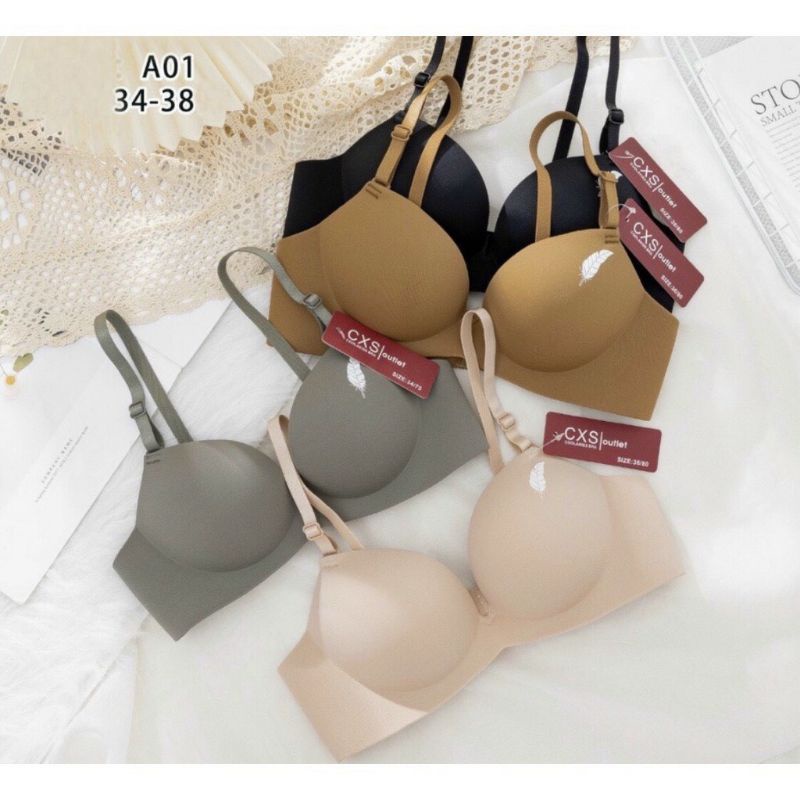 Áo Ngực Nữ Lông Vũ Su Đúc Đệm Bàn Tay Không Gọng CHUNCHUN M89, Áo Lót Nâng Ngực Tạo Khe Cao Cấp A01