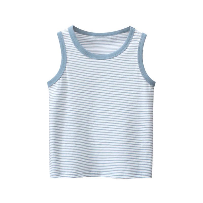 Áo ba lỗ bé trai sát nách bé gái chất cotton họa tiết kẻ sọc trẻ em từ 1 đến 8 tuổi BigKids