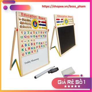 BẢNG HỌC CHỮ CÁI, PHÉP TÍNH NAM CHÂM 2 MẶT CHO BÉ