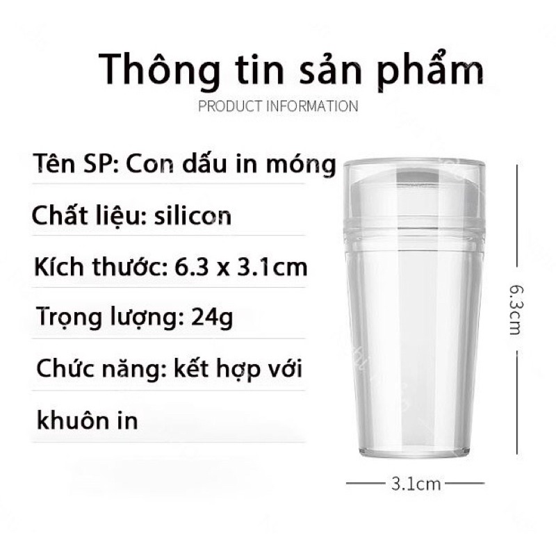 Con dấu in móng tay, đầu in nail, tạo phen đầu móng