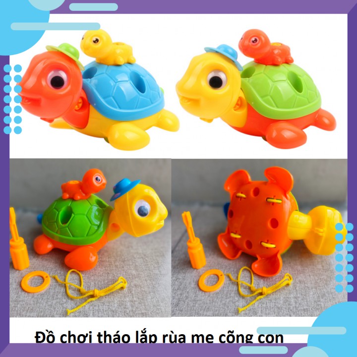 ĐỒ CHƠI THÁO LẮP CÁ SẤU CÕNG CON CỠ TO 20CM
