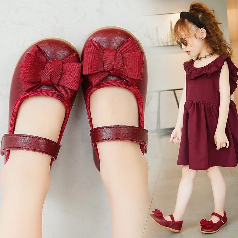 Giày búp bê nơ tiểu thư cho bé