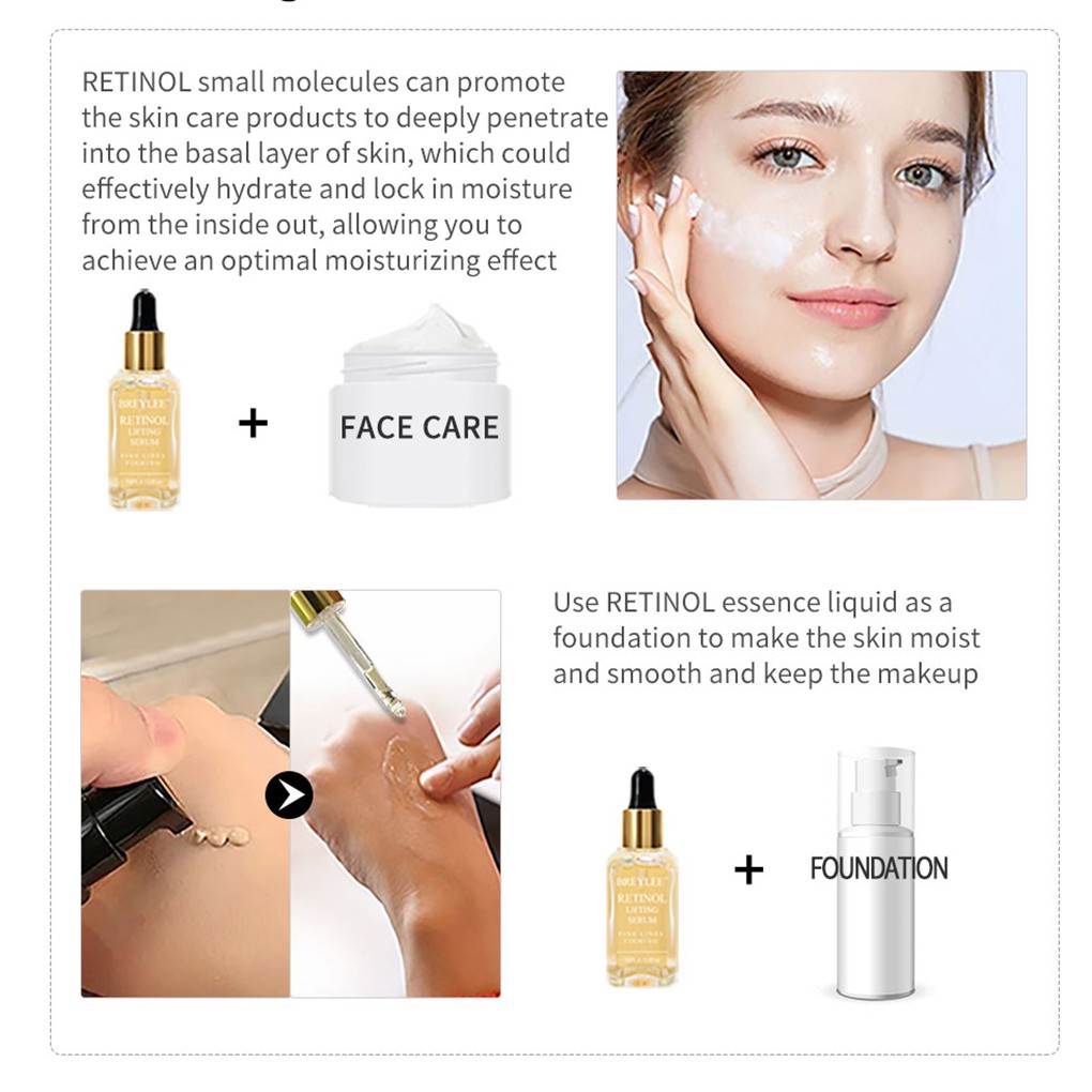 [Hàng mới về] Serum BREYLEE Retinol chứa collagen giúp xóa nếp nhăn săn chắc da