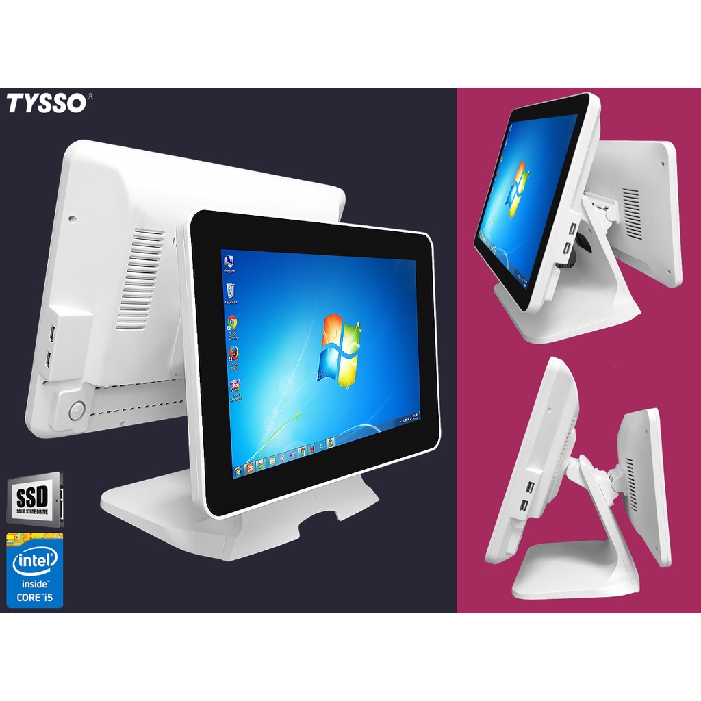 MÁY POS BÁN HÀNG TYSSO 1717W 02 MÀN HÌNH [cảm ứng diện dung đa điểm] | BigBuy360 - bigbuy360.vn