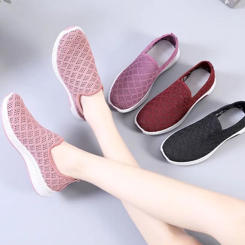 XIELUAIZTA Giày Chạy Bộ Jianghu Năm Mới 2021 Vải Lưới Phong Cách Bắc Kinh Cổ Điển Dành Cho Nữ