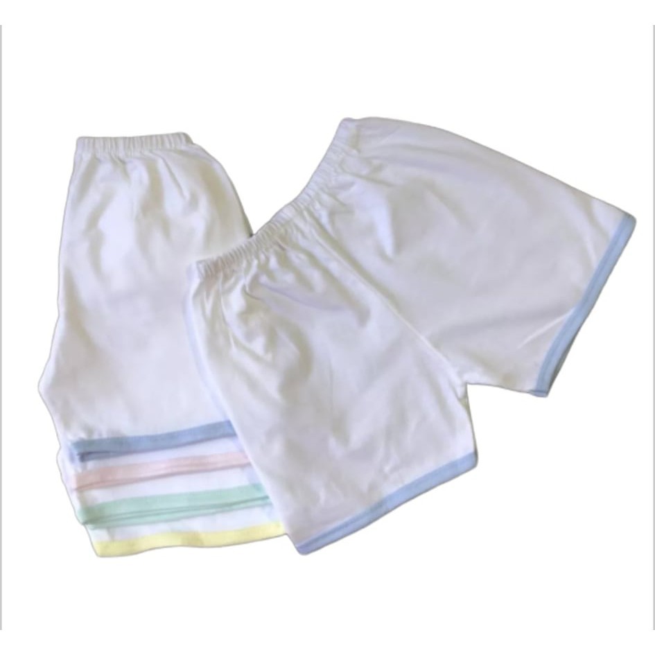 (Hàng loại 1) Quần áo trẻ em - Combo 5 quần đùi sơ sinh cotton Trắng JOU ( hàng xưởng may Việt Nam)
