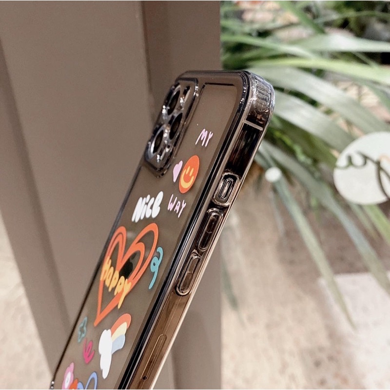 Ốp Điện Thoại Nhựa Trong Đen Tim - CAS2225