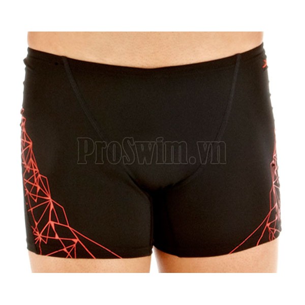 Quần bơi nam dạng đùi Speedo Pro Action( Đen/đỏ)