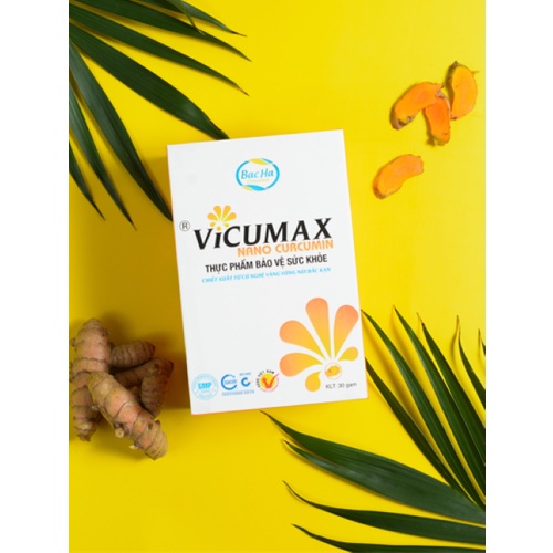 Combo tiết kiệm 2 hộp Vicumax Nano Curcumin 20 gram - Tinh chất nghệ vàng, hỗ trợ dạ dày, đẹp da, tăng cường sức khỏe