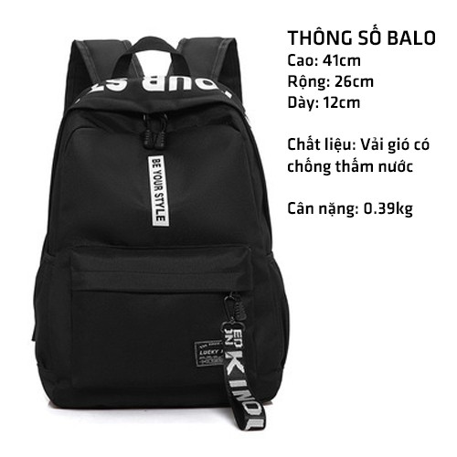 Balo Đi Học Thời Trang Nam Nữ Học Sinh Sinh Viên Đi Học Làm Du Lịch Phượt Đẹp Giá Rẻ - 10011