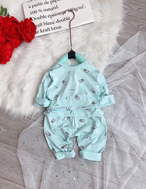 BỘ THUN LẠNH PEEKABOO CẠP CAO HOẠ TIẾT GẤU TRÚC