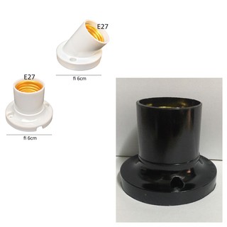 Đui đèn gắn ốp tường E27 đui xoáy 27mm- CHẾCH 45 độ hoặc VUÔNG 90 độ