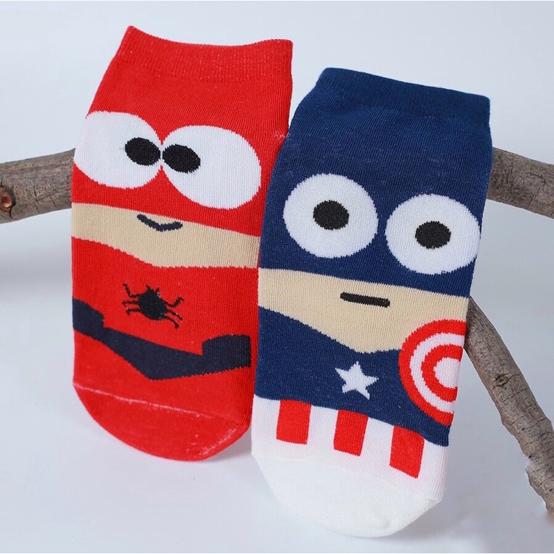 Tất Cổ Ngắn Nam Nữ Chất Liệu Cotton Hoạ Tiết Hoạt Hình Cute T05