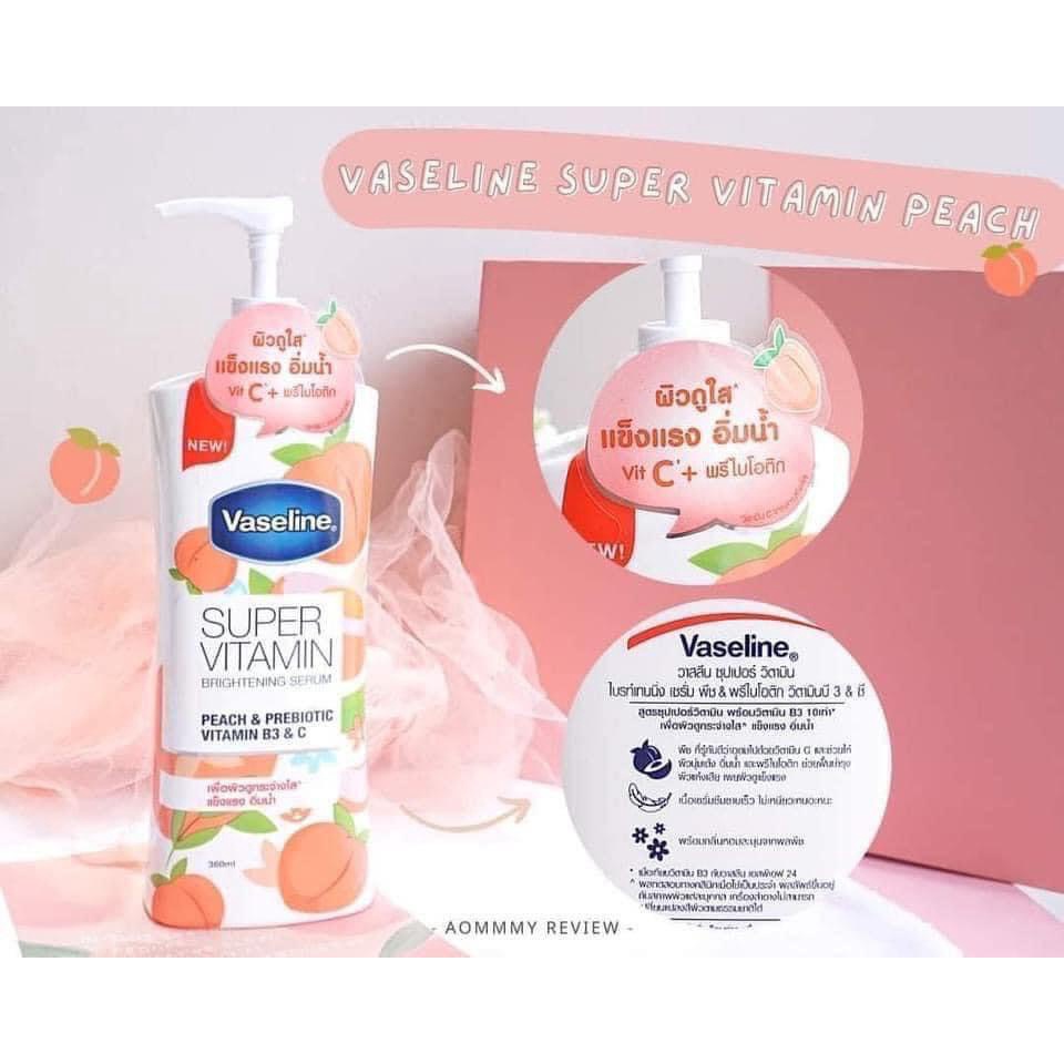 Sữa Dưỡng Thể Trắng Da Vaseline Super Vitamin Whitening Serum Thái Lan 380ml