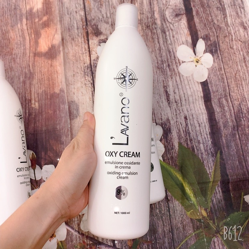 Oxy trợ nhuộm Lavano dùng để pha vào màu nhuộm, tẩy 1000ml dùng cho salon, tại nhà, mùi thơm, mềm