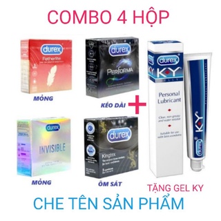 [COMBO] 4 HỘP BAOCAOSU DUREX 12 CHIẾC + 1 GEN KY