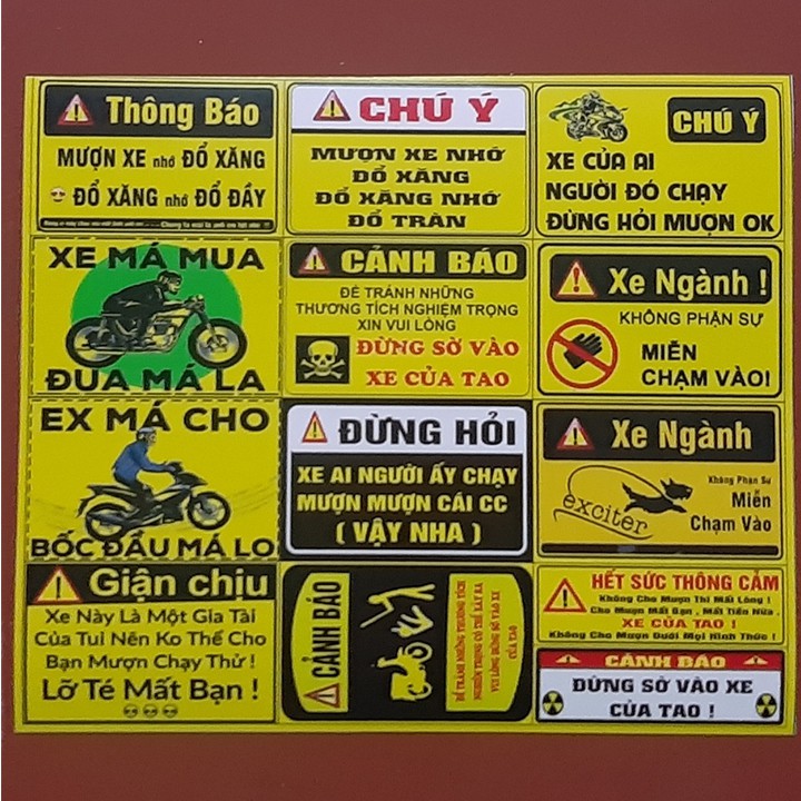 TEM XE TEM CẢNH BÁO 3 LỚP
