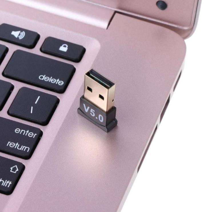 USB Bluetooth 5.0 CSR cho máy tính laptop tạo kết nối không dây LOẠI TỐT bắt sóng cực khỏe mét tặng đĩa cài