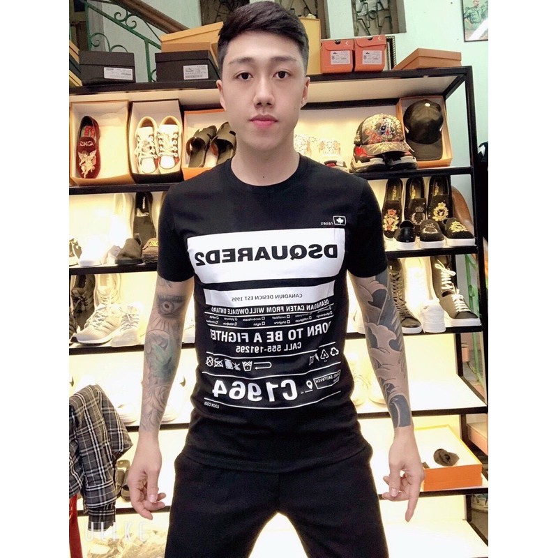 Áo phông nam, áo thể thao nam D S Q ô vuông, hàng có bigsize đến 85kg | BigBuy360 - bigbuy360.vn