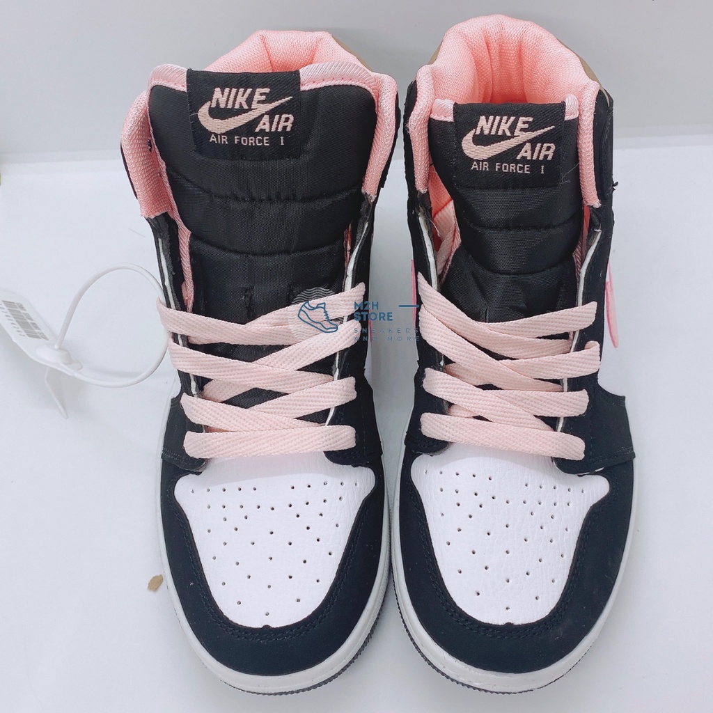 Giày Thể Thao Nam Nữ Sneaker Air Jordan 1 Cổ Cao Hồng Đen Full Size | BigBuy360 - bigbuy360.vn