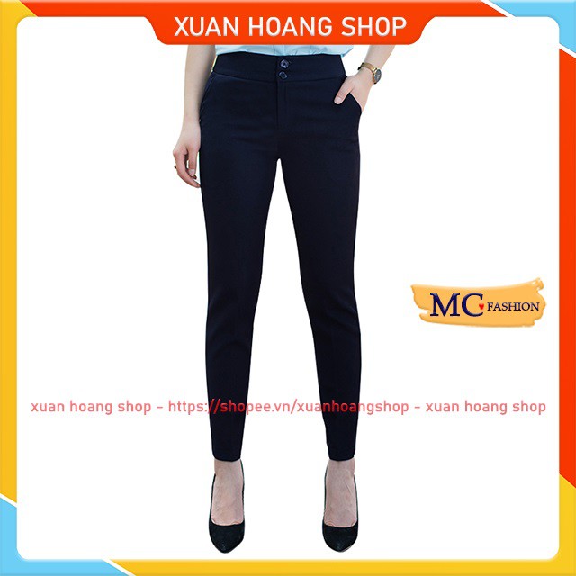 Quần Tây Nữ Lưng Cao Âu Công Sở Đẹp, Côn Mc Fashion, Ghi Xám Tàn, Đen, Xanh Tím Than, Chất Vải Co Giãn, Size Đủ Q0279