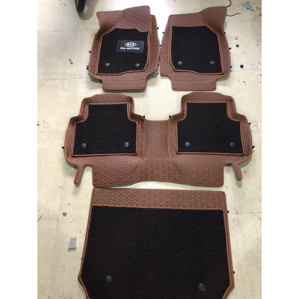 Thảm lót sàn ô tô 5d 6d cho Kia Carens 2023 thảm da không mùi không thấm nước phủ kín 90% sàn xe