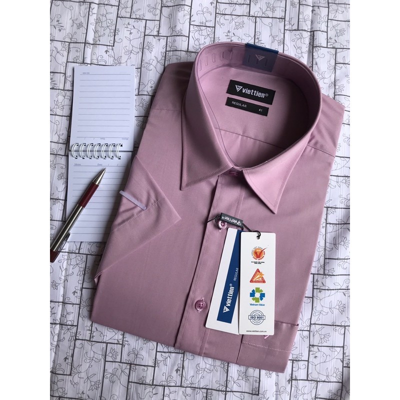 ÁO SƠ MI VIỆT TIẾN TRƠN TAY NGẮN (chính hãng giá rẻ) | BigBuy360 - bigbuy360.vn