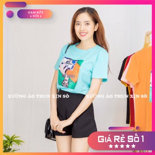 Áo thun nữ [ FREESHIP ] áo form rộng in họa tiết cá tính, vải COTTON LẠNH thoáng mát - Mã 581360