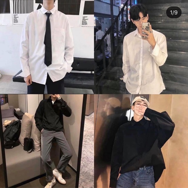 Áo SƠMI basic Nam Nữ ( chất mịn đẹp như ảnh 100% , shop cam kết chất lượng từ vải đến form áo đẹp xuất sắc chuẩn xịn ♥️)