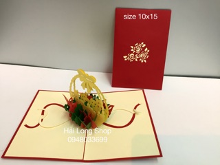 Dỏ Hoa - Flower - Thiệp 3D