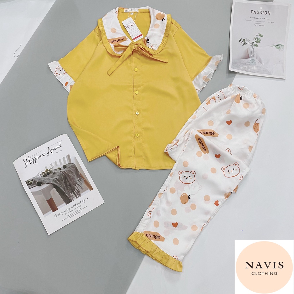 [XẢ KHO] Pijama Lụa Tiểu Thư Cổ Sen Mẫu Mới | BigBuy360 - bigbuy360.vn