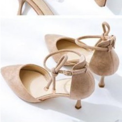 [Xả kho] Giày sandal bít mũi nhung cột nơ nhọn 7p Rosa - CG-0224