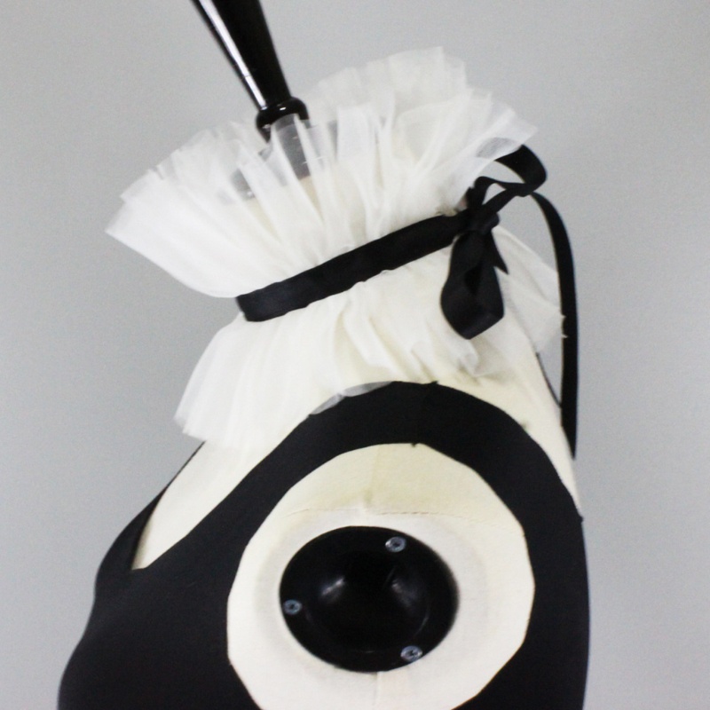 Cổ Áo Giả Đứng Phối Lưới Thắt Nơ Ruy Băng Hóa Trang Victoria Cổ Điển Cho Nữ