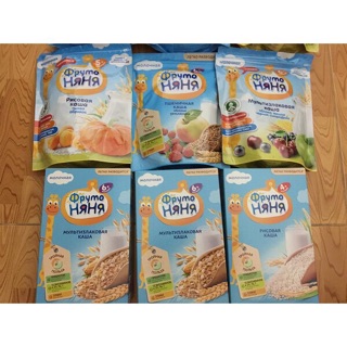 Bột ăn dặm Fruto Nga đủ vị cho bé từ 4m+ date 2021