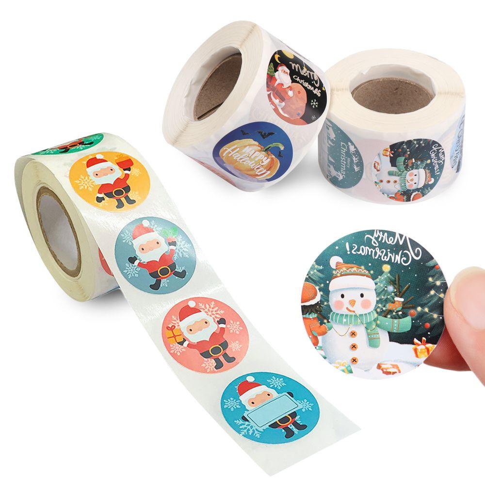Cuộn 500 Miếng Dán Trang Trí Giáng Sinh Đẹp Mắt