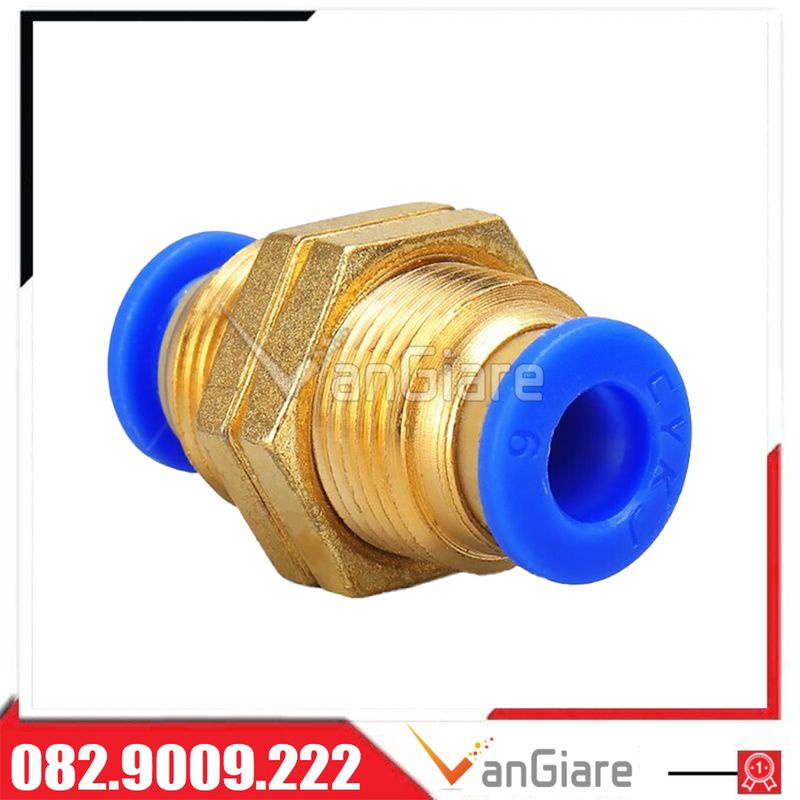 Nối ống siết thành khí nén PM 4mm 6mm 8mm 10mm 12mm - Nối nhanh, nối thẳng ống phun sương