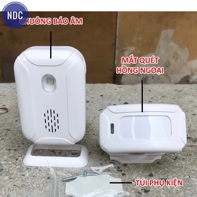 Chuông Báo Khách, Báo Động Hồng Ngoại Không Dây Cao Cấp CACAZI KS-SF20R