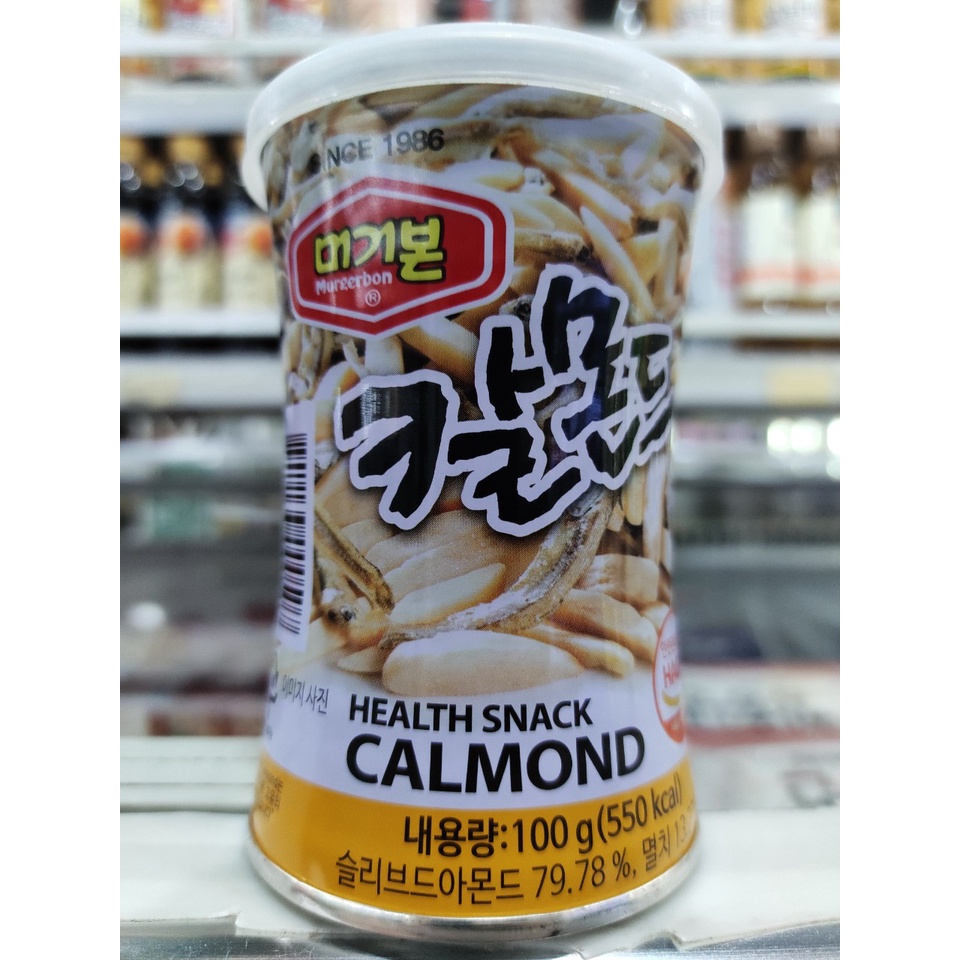 Snack cá cơm hạnh nhân hàn quốc 100g - 칼몬드