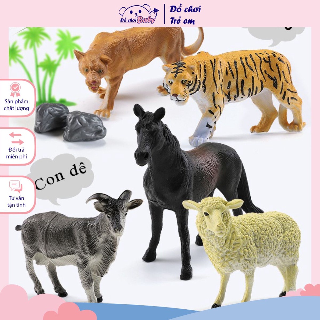 Đồ chơi mô hình động vật 58 chi tiết thú rừng hoang dã