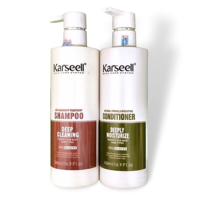 [Cặp dầu gội dầu xả trị gàu kiểm soát da dầu siêu mềm mượt karseell 500ml | BigBuy360 - bigbuy360.vn
