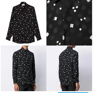 SLP - ÁO SƠ MI NAM NỮ TAY DÀI VISCOSE SLP, MẪU Ô VUÔNG ĐEN TRẮNG, MỀM MẠI, ĐỦ TAGS, MENSWEAR WOMENSWEAR SHIRT