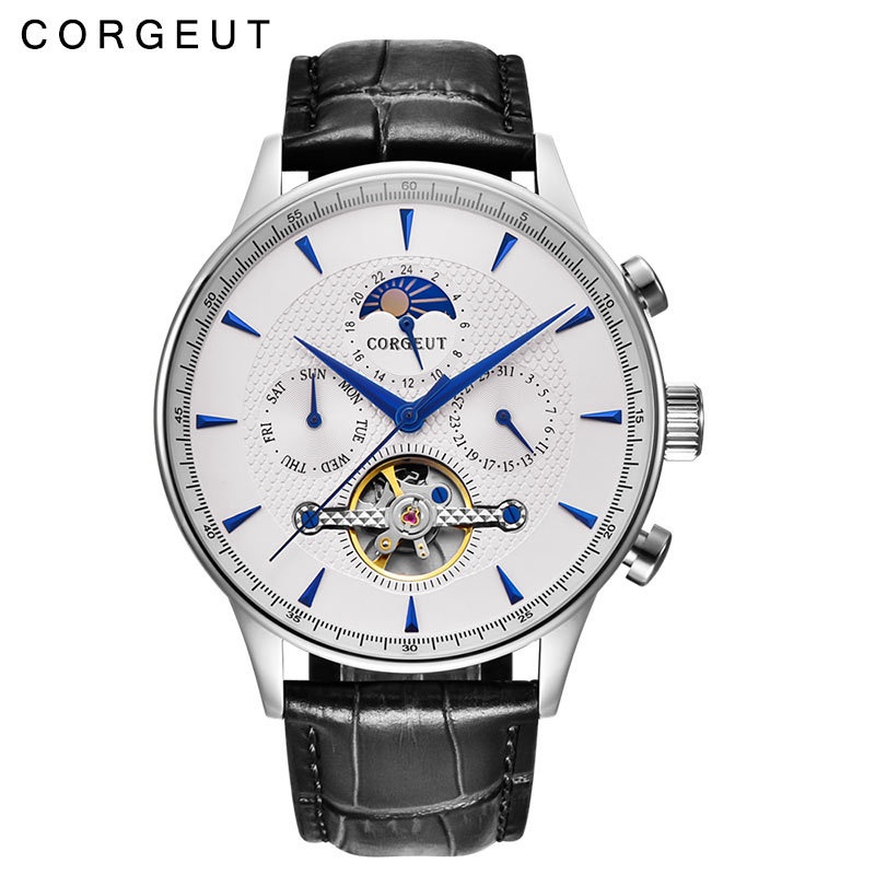 Đồng Hồ Nam Cơ Tự Động Corgeut Nhật Bản,Thời Trang, Cao Cấp-Máy Cơ Automatic Nhật sang trọngTinh Tế đẳng cấp kính saphir